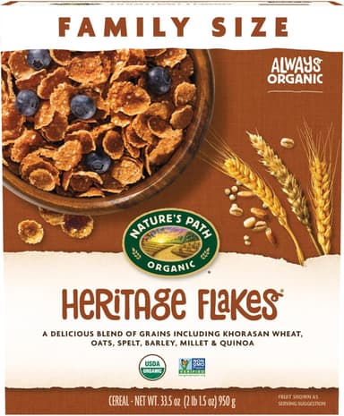Nature's Path Organic Heritage Flakes® Cereal, 33.5 oz (Pack of 4), Non-GMO - Image 2