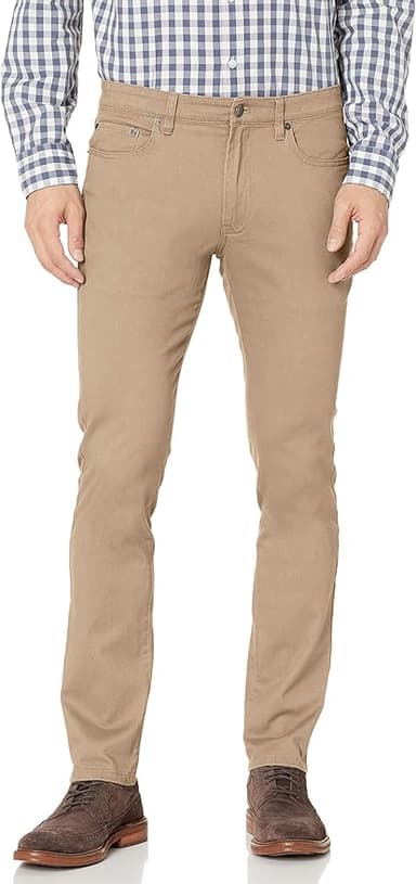 Amazon Essentials Slim Fit Khaki Pants for Men, 5-Pocket Stretch Twill - Image 1