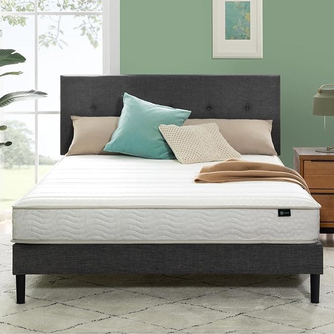 ZINUS 6 Inch Foam and Spring Hybrid Mattress [New Version], Full, Fiberglass Free, Medium Firmness, Durable Support, Certified Safe Foams & Fabric, Mattress in A Box - Image 1