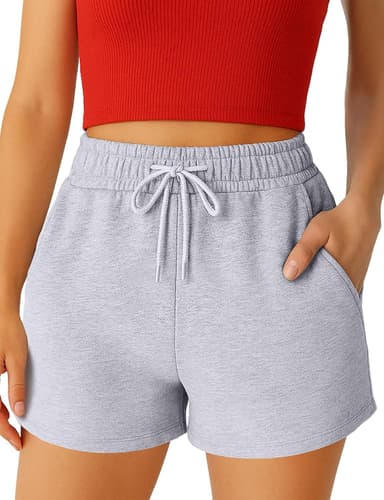 Womens Shorts - SweatShorts Workout Gym Shorts for Women Trendy Fashion Athletic Casual Summer Lounge Sweat Bermuda - Image 2