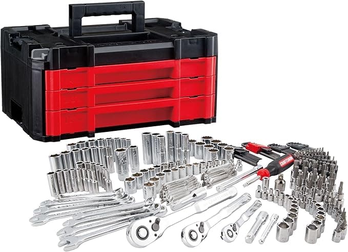 Craftsman 262-Piece Mechanic Tool Set with 3-Drawer VERSASTACK Box, SAE and Metric Socket Set, Car and Motorcycle Tool Kit with Combination Wrenches and Spark Plug Sockets (CMMT45309 - Image 1