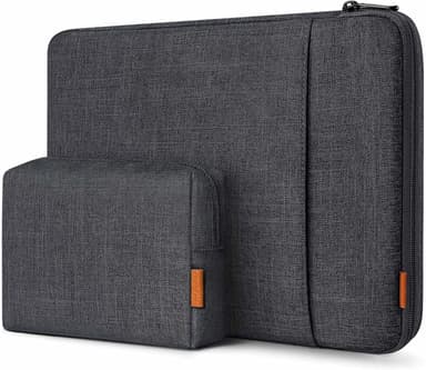 Inateck 360° Protective Laptop Bag with Accessory Bag, Compatible with 14-inch MacBook Pro/Max M4 M3 M2 M1 2021-2024, Black Gray - Image 2