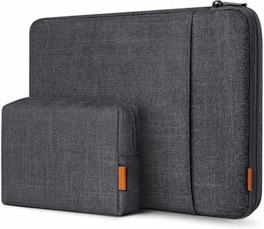 Inateck 360° Protective Laptop Bag with Accessory Bag, Compatible with 14-inch MacBook Pro/Max M4 M3 M2 M1 2021-2024, Black Gray - Image 1