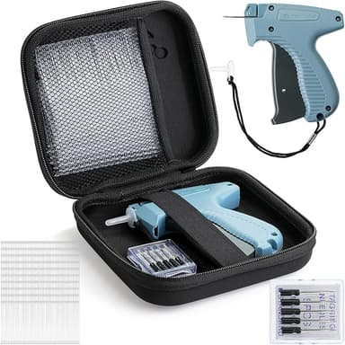Mr. Pen- Tagging Gun with Case, 5 Needles, 1008 pcs 2" Barbs Fasteners, Greyish Blue, Tagging Gun for Clothing Tag Gun for Clothes Tag Gun, Price Tag Gun, Pricing Gun, Tag Attacher Guns - Image 1