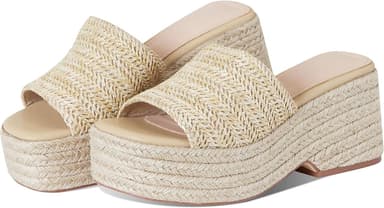 Platform Slip on Espadrille Sandals for Women Summer Wedges Slides -Flatform, Open Toe, Bohemia, Beach, Wedding - Image 1