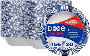 Dixie Ultra, Large Paper Bowls, 20 Oz, 26 Count (Pack of 6), Microwave Safe, Compostable, Disposable Bowls Great For Breakfast, Lunch, And Dinner Meals - Image 2