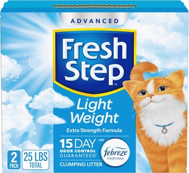 Fresh Step Light Weight Advanced Extreme Cat Litter with Febreze Freshness, Extra Strength Formula Clumping Litter, 25 lbs. (2 x 12.5 lb. Box - Image 2