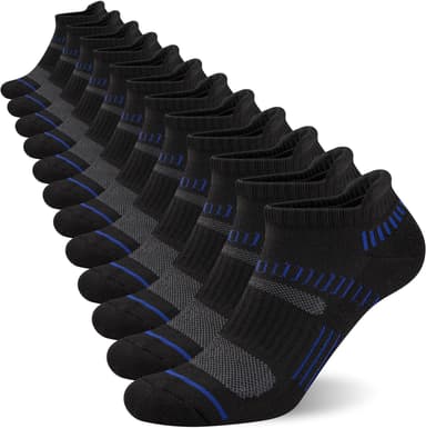 COOPLUS Mens Ankle Socks Athletic Cushioned Breathable Low Cut Tab With Arch Support - 6 Pairs - Image 2