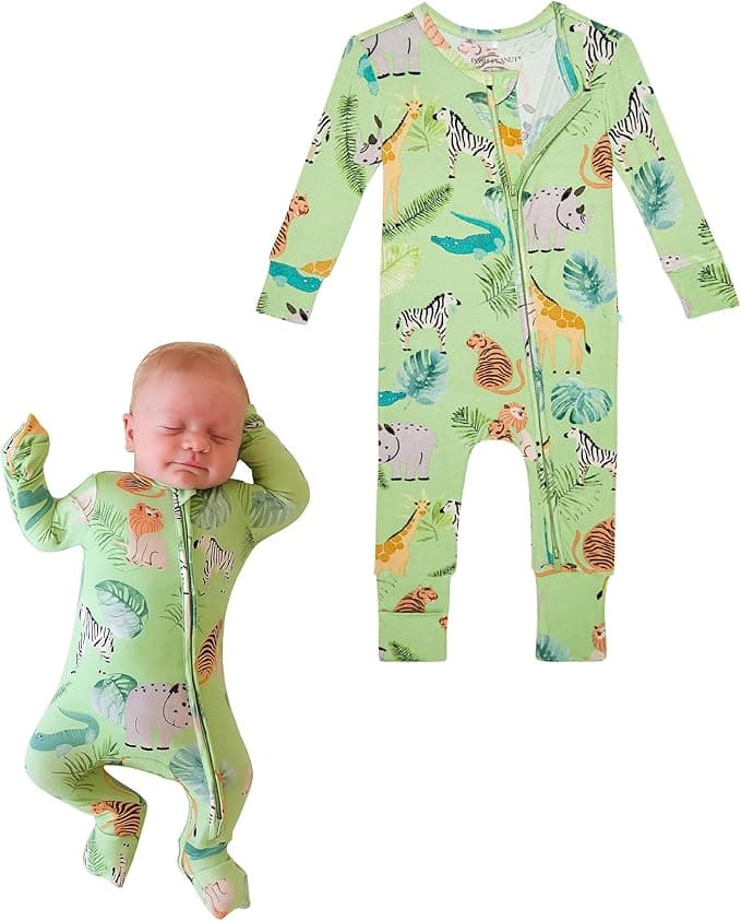 Posh Peanut Convertible Baby Sleepers - Girls Footless Baby Pajamas with 2 Way Zipper for Easy Diaper Changes - Image 1