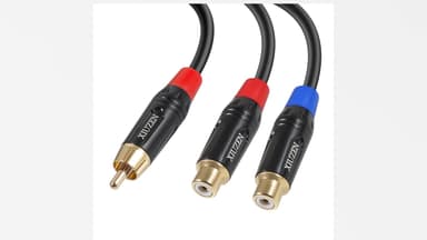 RCA Y Splitter Cable, RCA Male to 2 Female RCA Y- Adapter Stereo Audio Cable for Speaker, Subwoofer, Home Theater -1.5 feet - Image 7