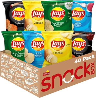 Lay's Potato Chips, 4 Flavor Variety Pack, 1 oz Single Serve Bags, (40 Pack - Image 2