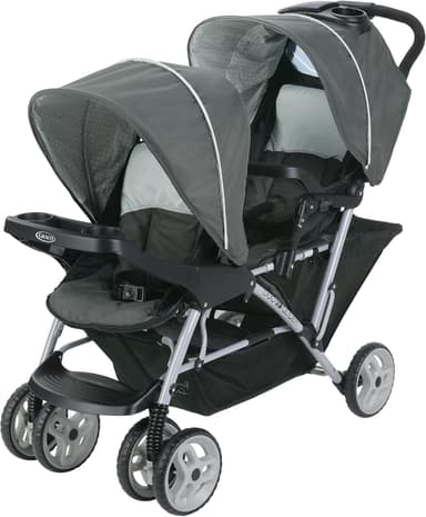 Graco DuoGlider Double Stroller | Lightweight Double Stroller with Tandem Seating, Glacier - Image 2