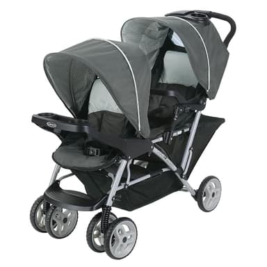 Graco DuoGlider Double Stroller | Lightweight Double Stroller with Tandem Seating, Glacier - Image 1