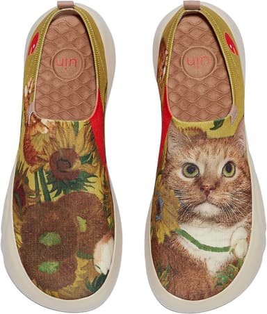 UIN x FatCatArt Collaboration Slip Ons Casual Loafers Lightweight Comfortable Sneakers Art Travel Shoes - Image 2