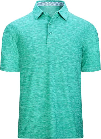 Damipow Premium Golf Shirts for Men Dry Fit Performance Polo Short Sleeve Collared Shirt - Image 2