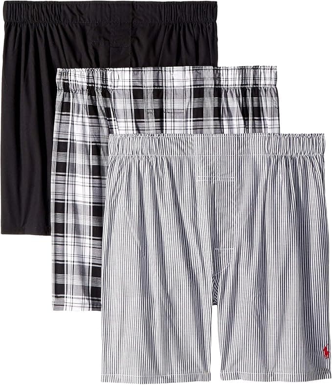 POLO RALPH LAUREN mens Classic Fit Cotton Woven Boxers 3-pack - Image 1