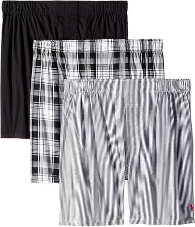 POLO RALPH LAUREN mens Classic Fit Cotton Woven Boxers 3-pack - Image 1