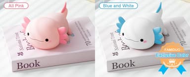 Axolotl Night Light,Cute Axolotl Lamp,Food Grade Silicone Nursery Nightlight,Rechargeable/Dimmable LED Squishy Novelty Animal Bedside Touch Lamp,Baby Room Decor, Axolotl Gifts for Kids/Boys - Image 7