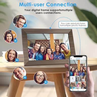 Canupdog 10.1 WiFi Digital Picture Frame, IPS Touch Screen Smart Cloud Digital Photo Frame with 16GB Storage, Wall Mountable, Auto-Rotate, Share Photos From Anywhere Via App, Email - Image 10