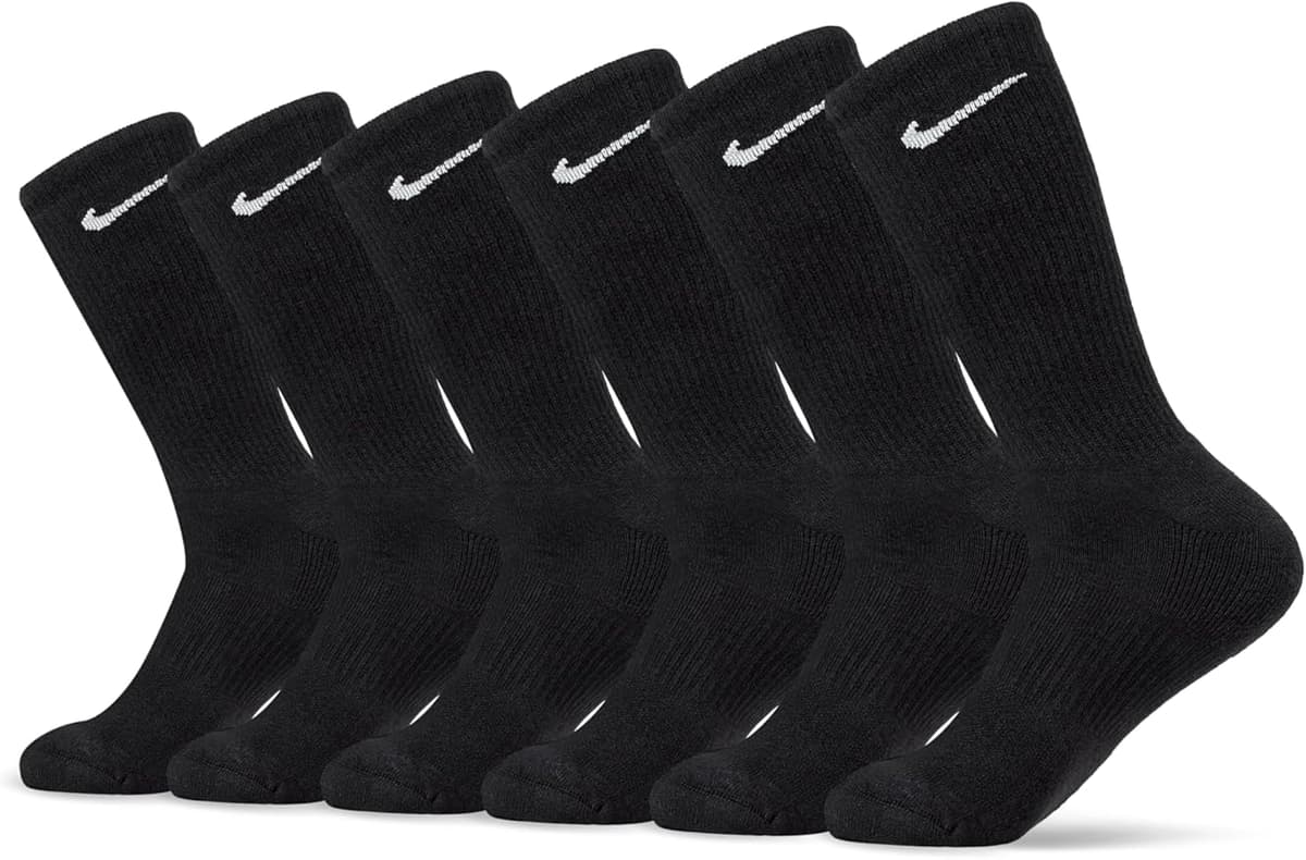 Nike Unisex Adult Everyday Cushioned Training Crew Socks (6 Pairs - Image 1