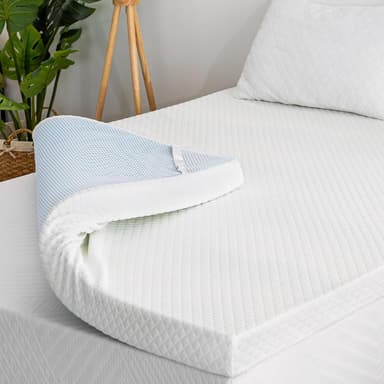 4 Inch Gel Memory Foam Mattress Topper King Size, Cooling Bed Topper for Pressure Relief with Removable Breathable Soft Cover, CertiPUR-US Certified - Image 2