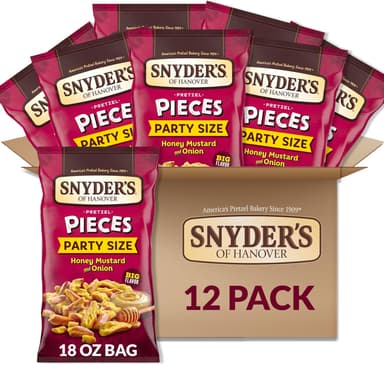 Snyder's of Hanover Pretzel Pieces, Honey Mustard and Onion, Party Size 18 Oz (Pack of 12 - Image 2