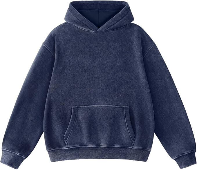 FAIABLE Mens Hoodies Oversized Unisex Acid Wash Hoodie Heavyweight Fleece Vintage Cotton Sweatshirt Men Women Streetwear - Image 1