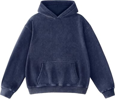 FAIABLE Mens Hoodies Oversized Unisex Acid Wash Hoodie Heavyweight Fleece Vintage Cotton Sweatshirt Men Women Streetwear - Image 1