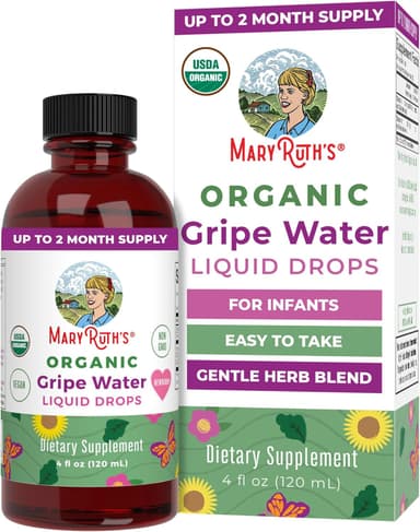 USDA Organic Gripe Water for Babies by MaryRuth's | Herbal Blend for Little Tummies | Baby Essentials | for Newborns | Ginger Root | Fennel Seed | Dill Seed | Vegan | 4 oz | 30-60 Servings - Image 2