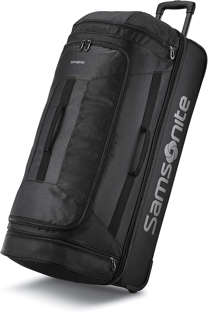 Samsonite Andante 2 Wheeled Duffel Bag – 32-Inch Durable Rolling Luggage with Inline Skate Wheels, Push-Button Handle & Spacious Compartments – Travel-Friendly and Lightweight - All Black - Image 1