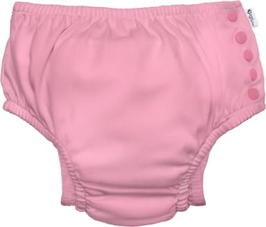 i play. by green sprouts Reusable, Eco Snap Swim Diaper with Gussets, UPF 50, Light Pink, Patented Design, STANDARD 100 by OEKO-TEX Certified 6 mo - Image 2