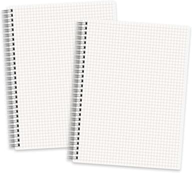 RETTACY Graph Grid Paper Notebook, 2-Pack, 160 Pages per Pack, B5 Medium Size (7.6'' × 10''), 100 GSM Thick Paper, Spiral-bound, Flexible Plastic Cover, for Students, Homework, Math, Engineering - Image 2
