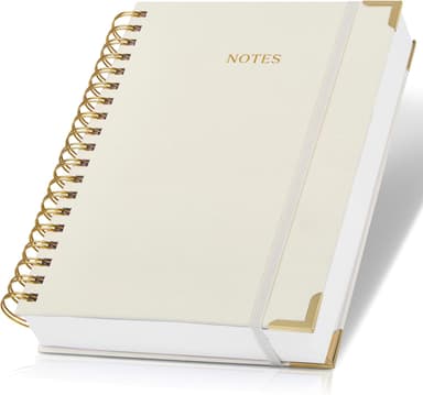 Aesthetic Thick Spiral Notebook Journal For Women in B5 Format - Modern Linen Hardcover College Ruled Note Book With 300 Lined Pages - Perfect For Writing And Staying Organized at Work or School - Image 2