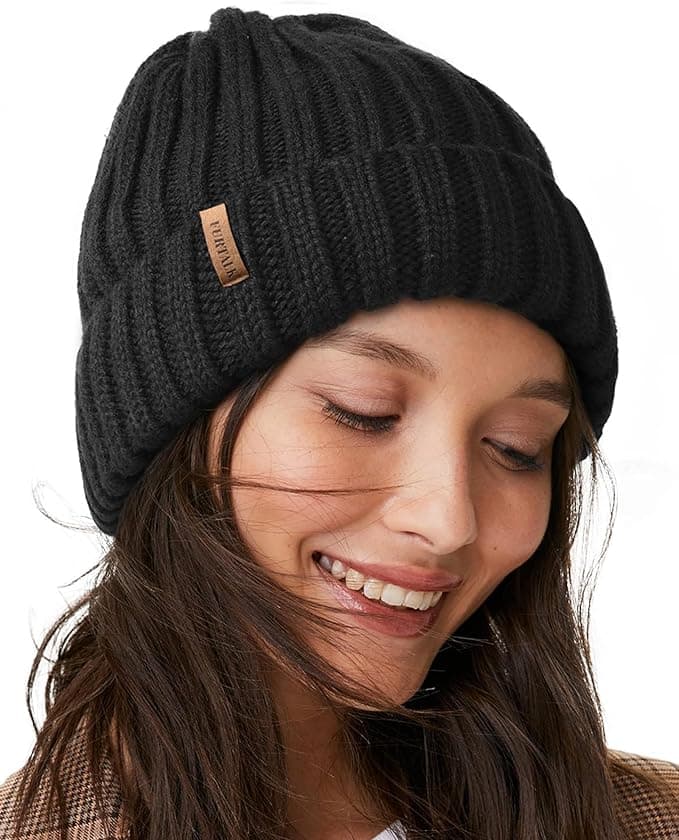 FURTALK Winter Hats for Women Fleece Lined Beanie Knit Chunky Womens Snow Cap - Image 1