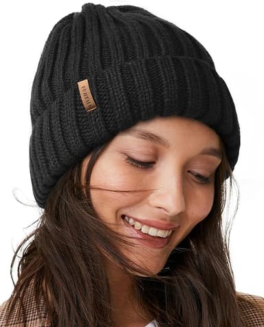 FURTALK Winter Hats for Women Fleece Lined Beanie Knit Chunky Womens Snow Cap - Image 1