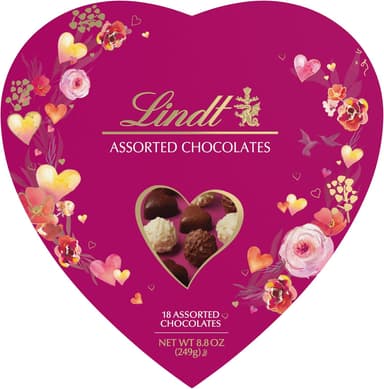 Lindt Valentine's Classic Heart Assorted Gourmet Chocolate Candy Truffles, 8.8 oz - Image 2