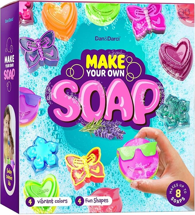 Dan&Darci Soap Making Kit for Kids - Crafts Science Toys - Birthday Gifts for Girls and Boys Age 6-12 Years Girl DIY Kits - Best Educational Craft Activity Gift for 6-12 Year Old Kid - Image 1