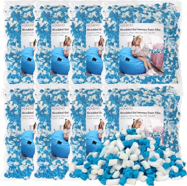 40LBS Shredded Memory Foam Filling Bean Bag Filler, Added Gel Particles Comfortable and Soft,Very Suitable for Filling Bean Bags, Pillows,Dog beds, Couch Cushion - Image 2