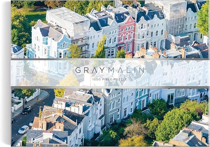 Galison Gray Malin Notting Hill – 1000 Piece Puzzle with Dreamy Springtime Photography of Iconic English Neighborhood from Au PARC Artwork - Image 1