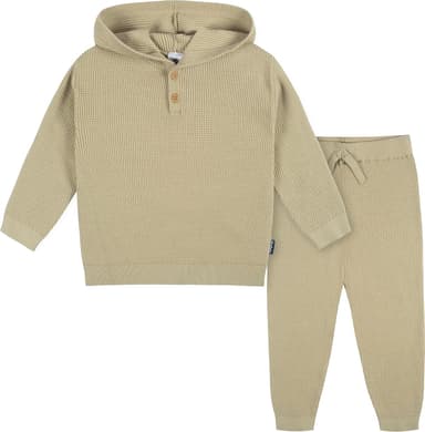 Gerber Baby & Toddler Boys' Sweater Knit Hooded Top and Pant Set - Image 2