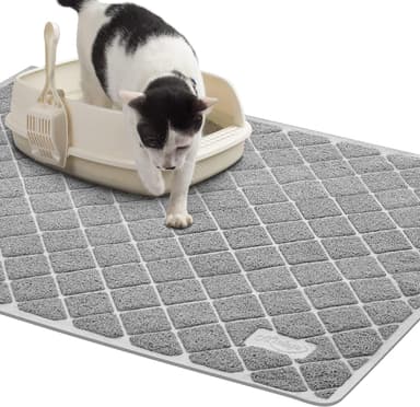 Niubya Premium Cat Litter Mat, 47" Long x 35" Wide, Non-Slip and Waterproof Design, Soft on Paws, Easy to Clean - Image 2