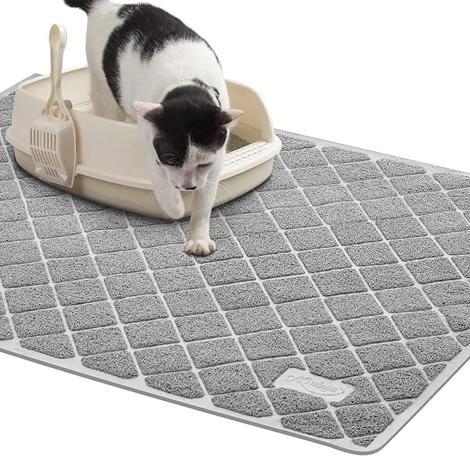 Niubya Premium Cat Litter Mat, 47" Long x 35" Wide, Non-Slip and Waterproof Design, Soft on Paws, Easy to Clean - Image 1