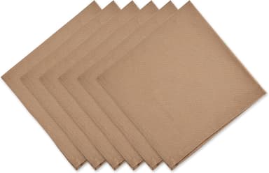 DII Solid Napkin Set Collection, 20x20, Stone, 6 Piece - Image 2