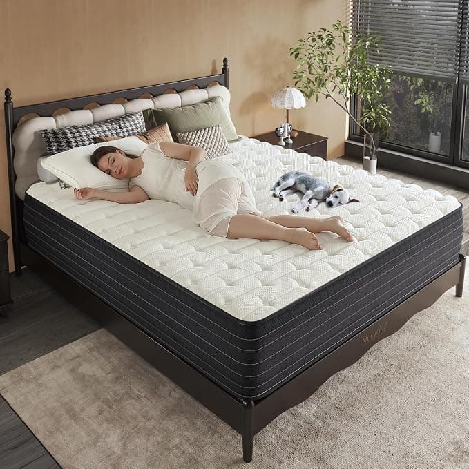 Hybrid Mattress Queen Size, 12 Inch Soft Queen Size with Hybrid Bed Mattress in a Box Pressure Relief, Cooling Farbic, Motion Isolation & Edge Support - Image 1