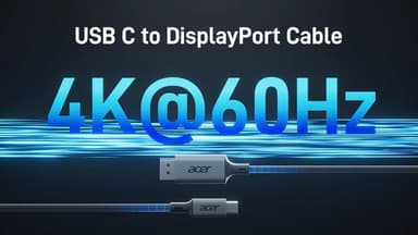 acer USB C to DisplayPort Cable 6.6 FT (4K@60HZ 2K@165Hz), Type-C to DisplayPort Cord (Sturdy Aluminum, Plug & Play) Thunderbolt 3/4/5 Compatible with MacBook Pro/Air, iPhone 16 Pro/Max, XPS, Surface - Image 8