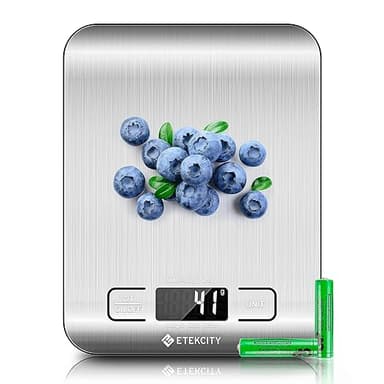 Etekcity Food Kitchen Scale, Digital Grams and Ounces for Weight Loss, Baking, Cooking, Keto and Meal Prep, LCD Display, Medium, 304 Stainless Steel - Image 1