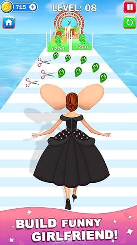 Build Fashion Queen Bride Dressup Run Rush 3D - Girls Makeup Makeover Games 2025 - Image 3