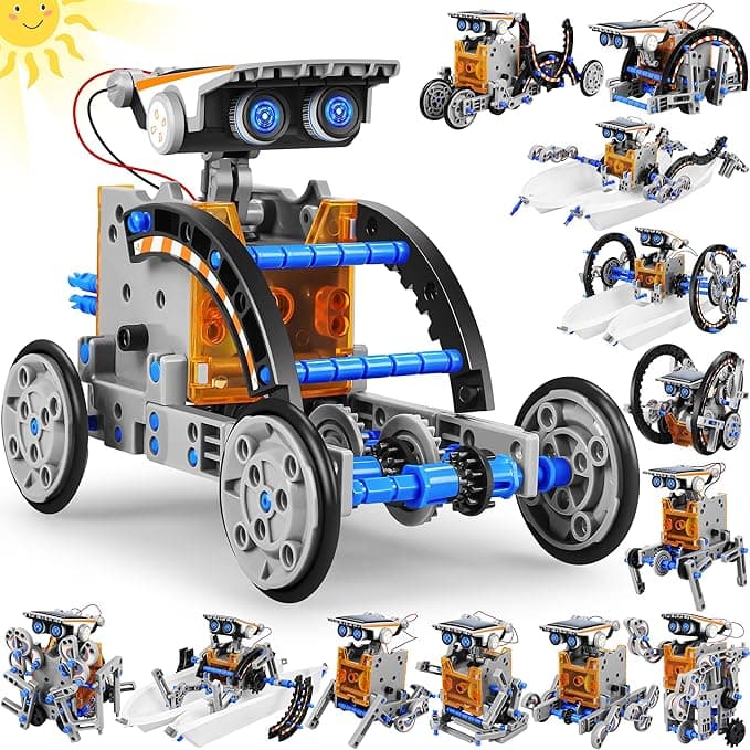 Bottleboom STEM 13-in-1 Education Solar Power Robots Toys for Boys Age 8-12, Educational Toy Science Kits for Kids Experiment Robotics Set Birthday Gifts for 8 9 10 11 12 Years Old - Image 1