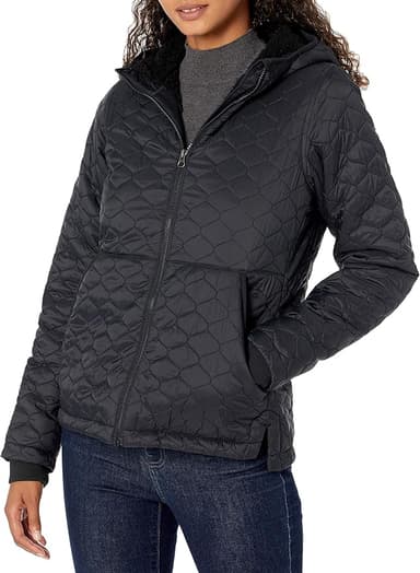 Amazon Essentials womens Lightweight Quilted Full-Zip Water-Resistant Sherpa-Lined Hooded Puffer Jacket - Image 1