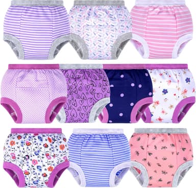 BIG ELEPHANT Potty Training Underwear - 10 Pack, 100% Cotton Absorbent Unisex Toddler Pee Pants for Boys Girls - Image 2